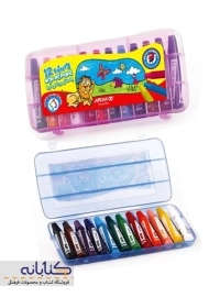 پاستل روغنی 12 رنگ آریا (طلقی)