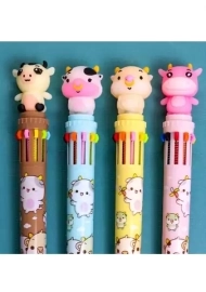 خودکار فانتزی ده رنگ طرح حیوانات